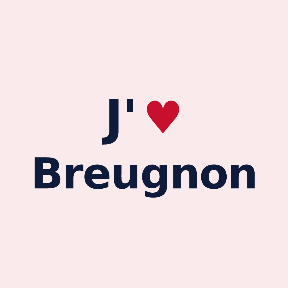 Magnet personnalisé Breugnon — design J'aime Breugnon