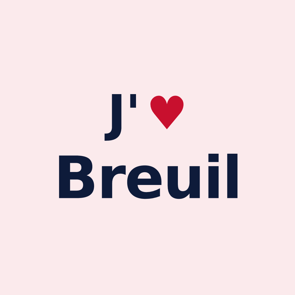 Magnet personnalisé Breuil — design J'aime Breuil