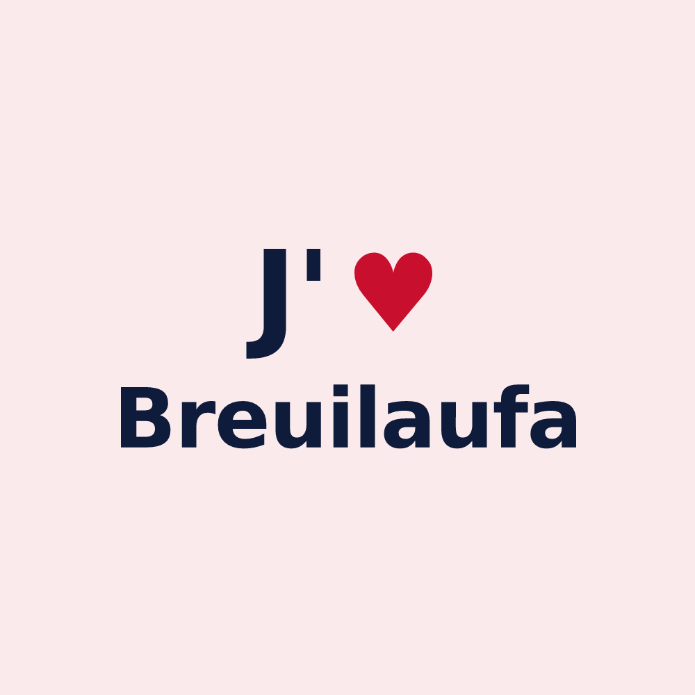 Magnet personnalisé Breuilaufa — design J'aime Breuilaufa