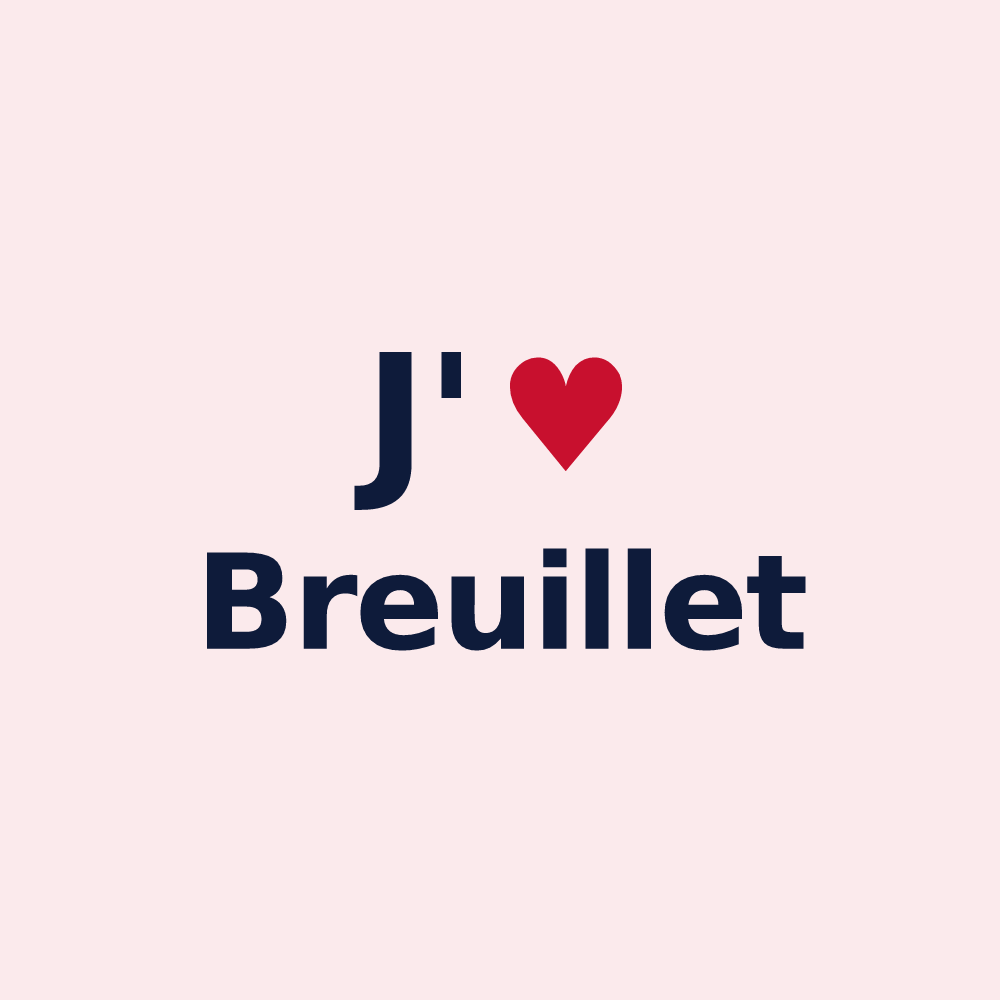 Magnet personnalisé Breuillet — design J'aime Breuillet