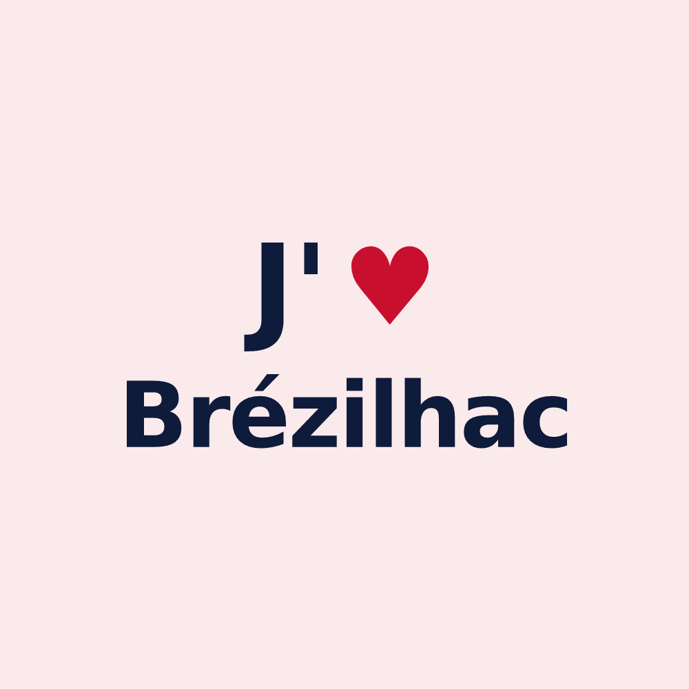 Magnet personnalisé Brézilhac — design J'aime Brézilhac