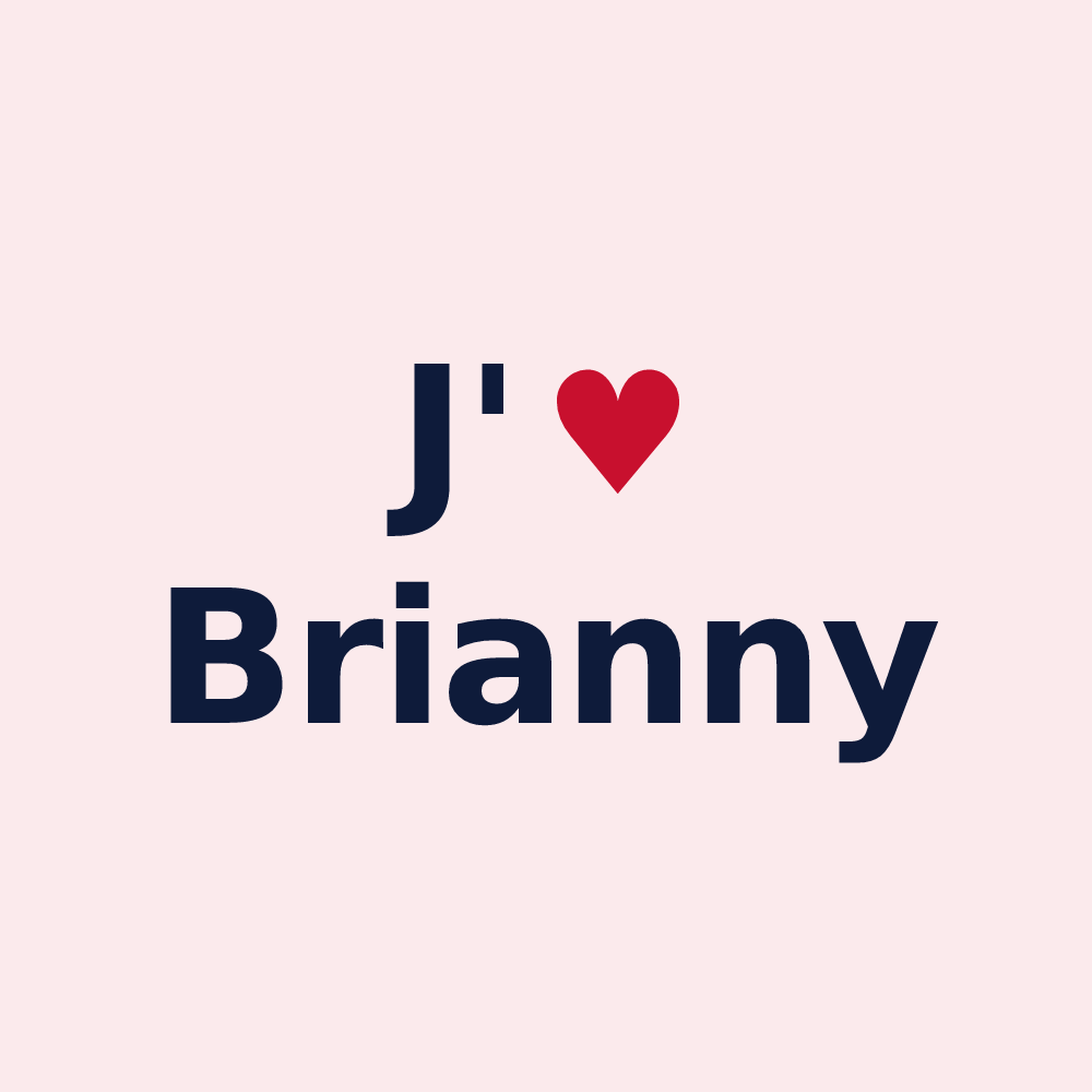 Magnet personnalisé Brianny — design J'aime Brianny