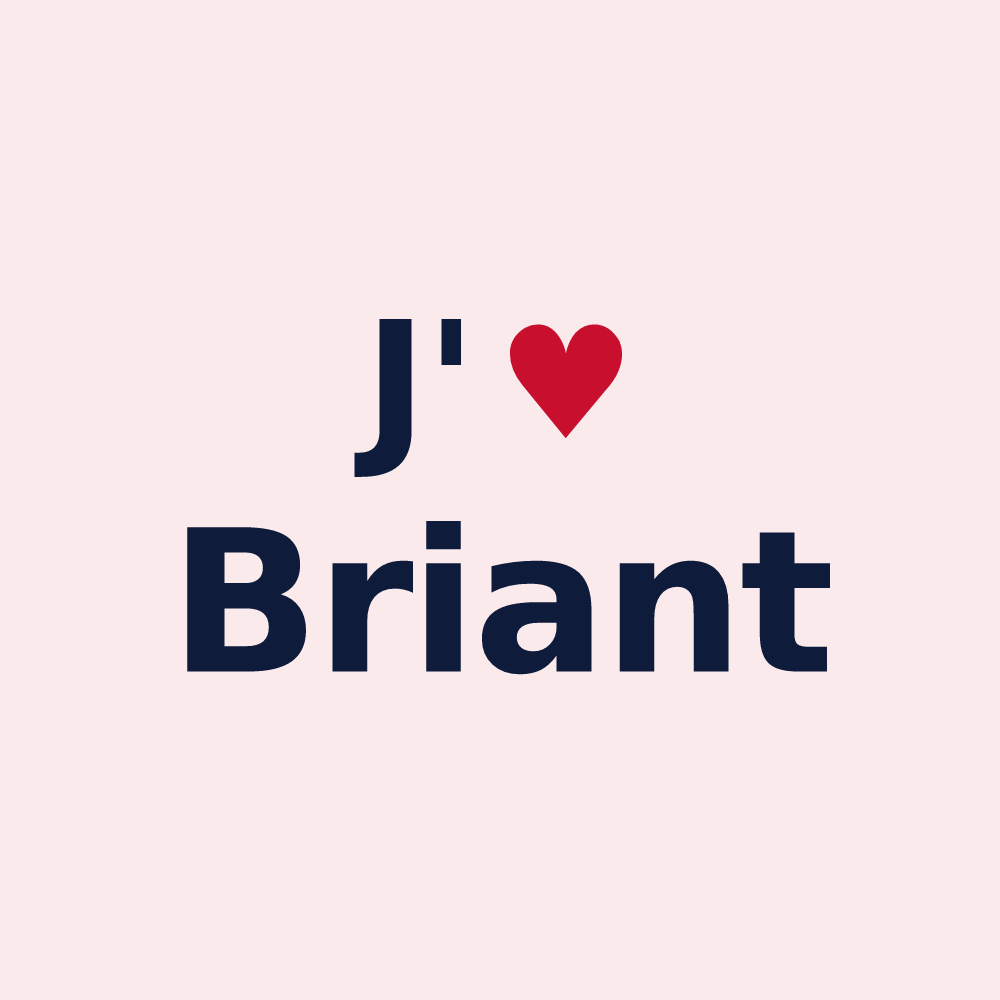Magnet personnalisé Briant — design J'aime Briant