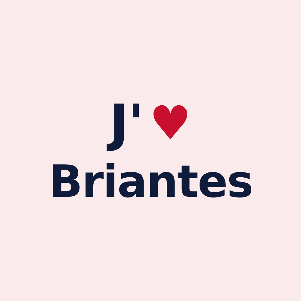 Magnet personnalisé Briantes — design J'aime Briantes