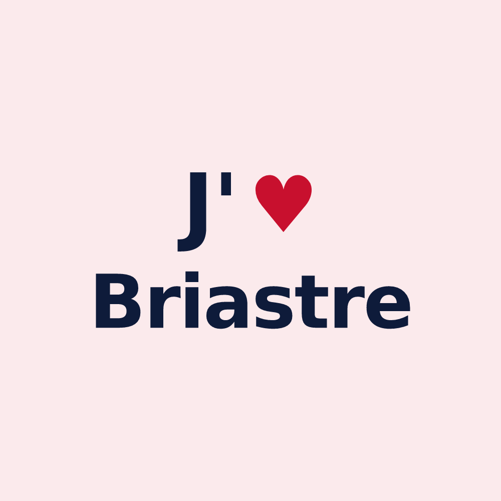 Magnet personnalisé Briastre — design J'aime Briastre