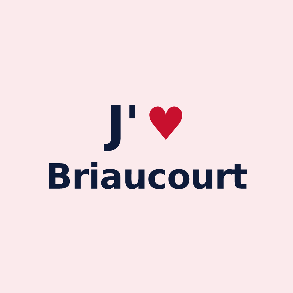 Magnet personnalisé Briaucourt — design J'aime Briaucourt