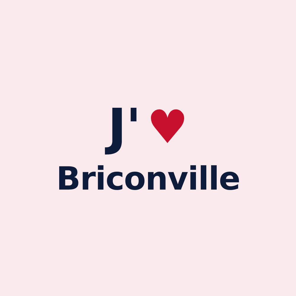 Magnet personnalisé Briconville — design J'aime Briconville