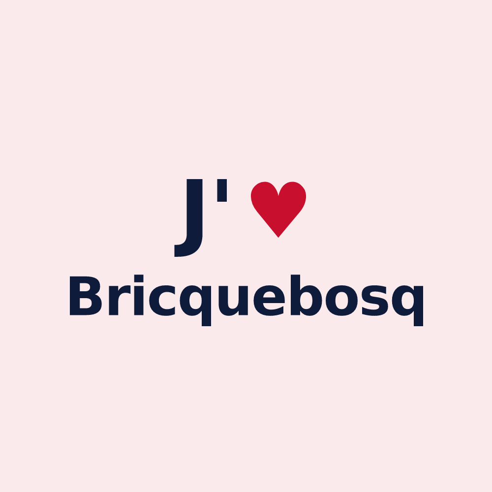 Magnet personnalisé Bricquebosq — design J'aime Bricquebosq