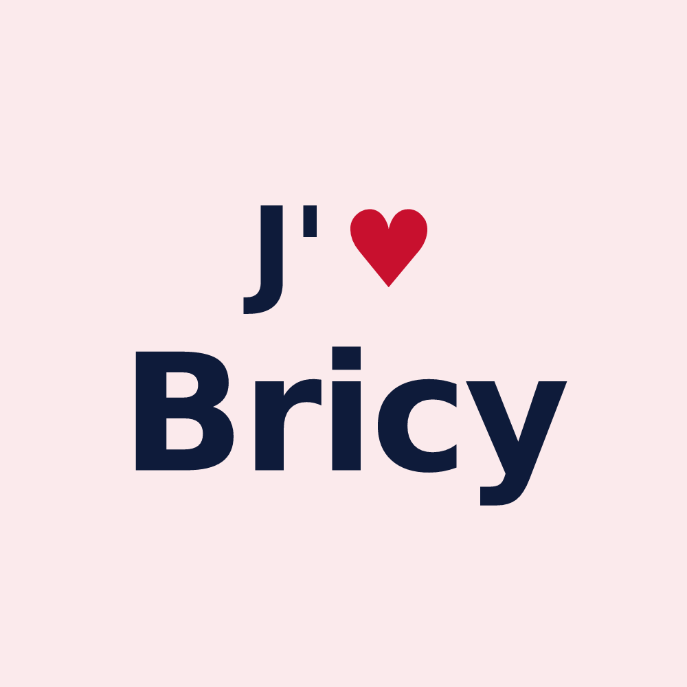 Magnet personnalisé Bricy — design J'aime Bricy