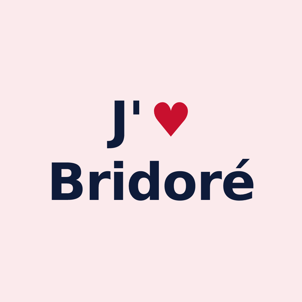 Magnet personnalisé Bridoré — design J'aime Bridoré
