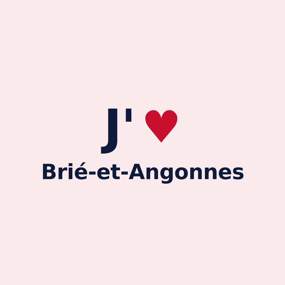 Magnet personnalisé Brié-et-Angonnes — design J'aime Brié-et-Angonnes