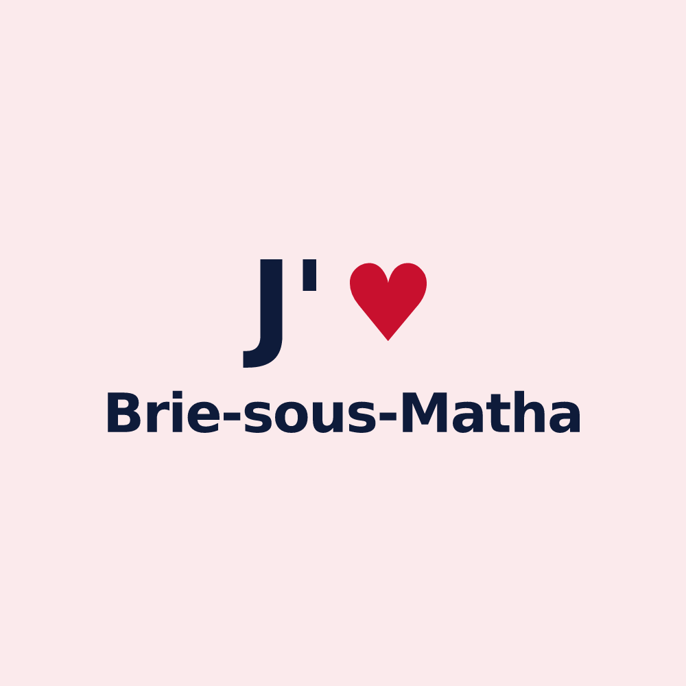 Magnet personnalisé Brie-sous-Matha — design J'aime Brie-sous-Matha