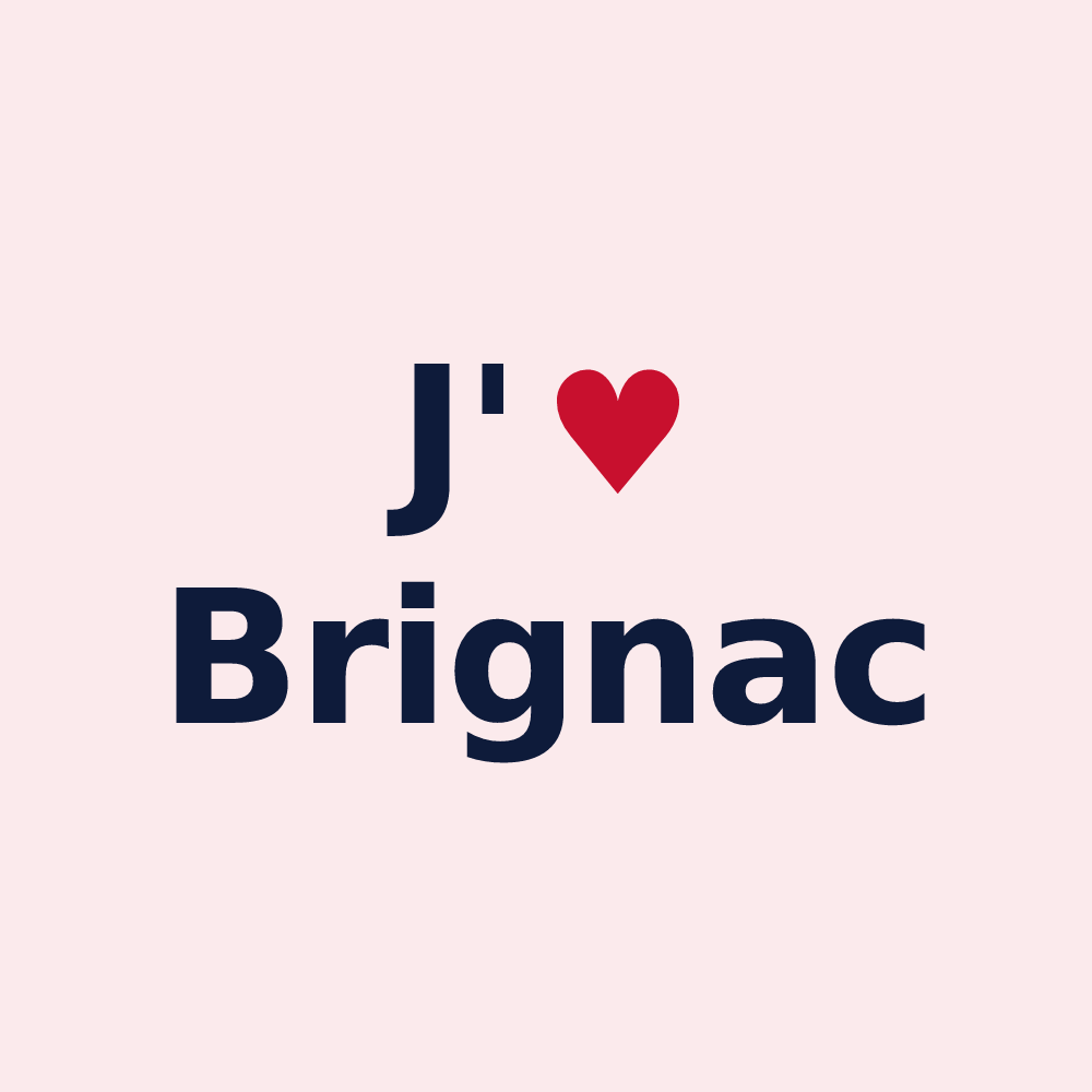 Magnet personnalisé Brignac — design J'aime Brignac