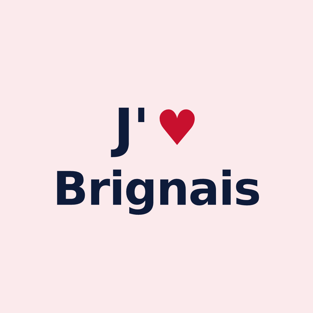 Magnet personnalisé Brignais — design J'aime Brignais