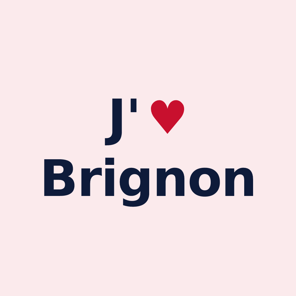 Magnet personnalisé Brignon — design J'aime Brignon