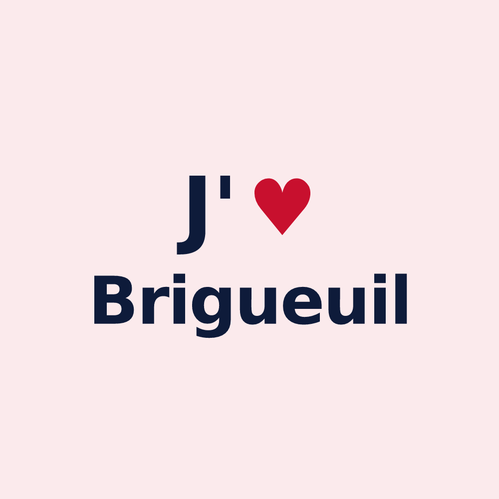 Magnet personnalisé Brigueuil — design J'aime Brigueuil