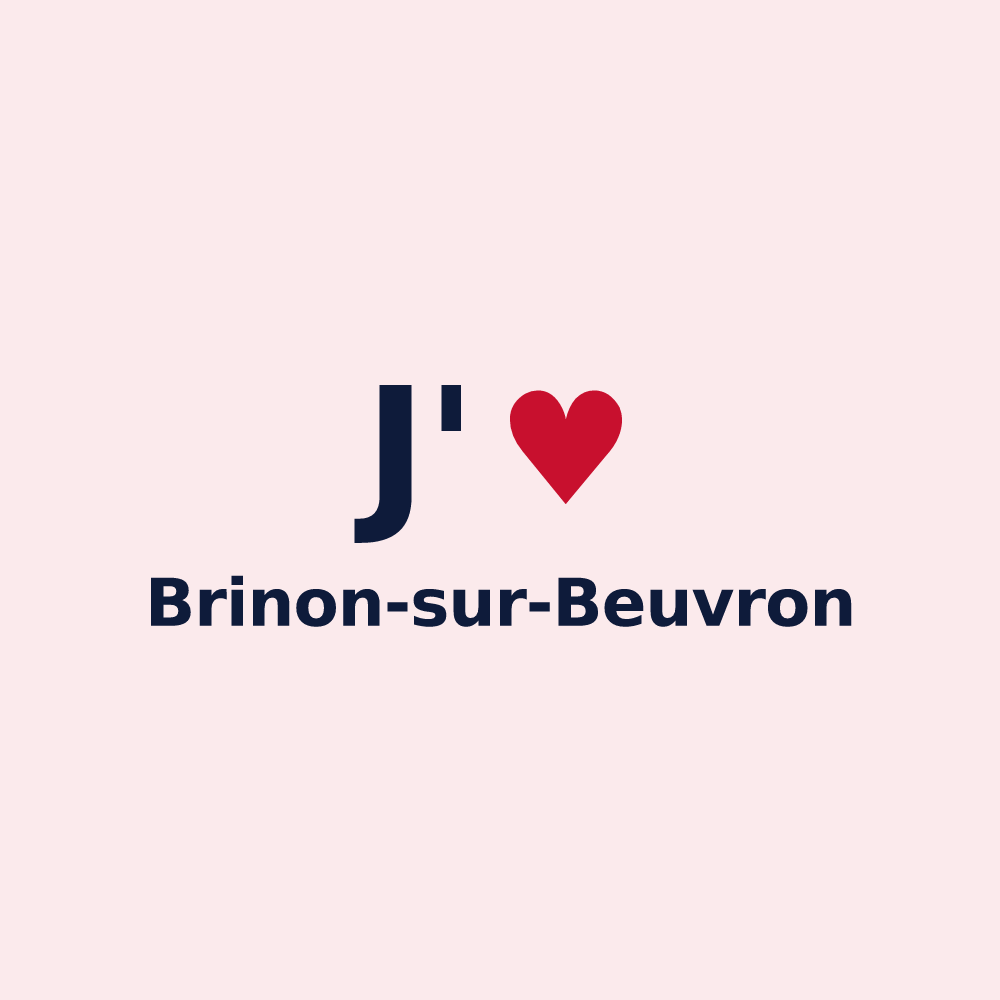 Magnet personnalisé Brinon-sur-Beuvron — design J'aime Brinon-sur-Beuvron