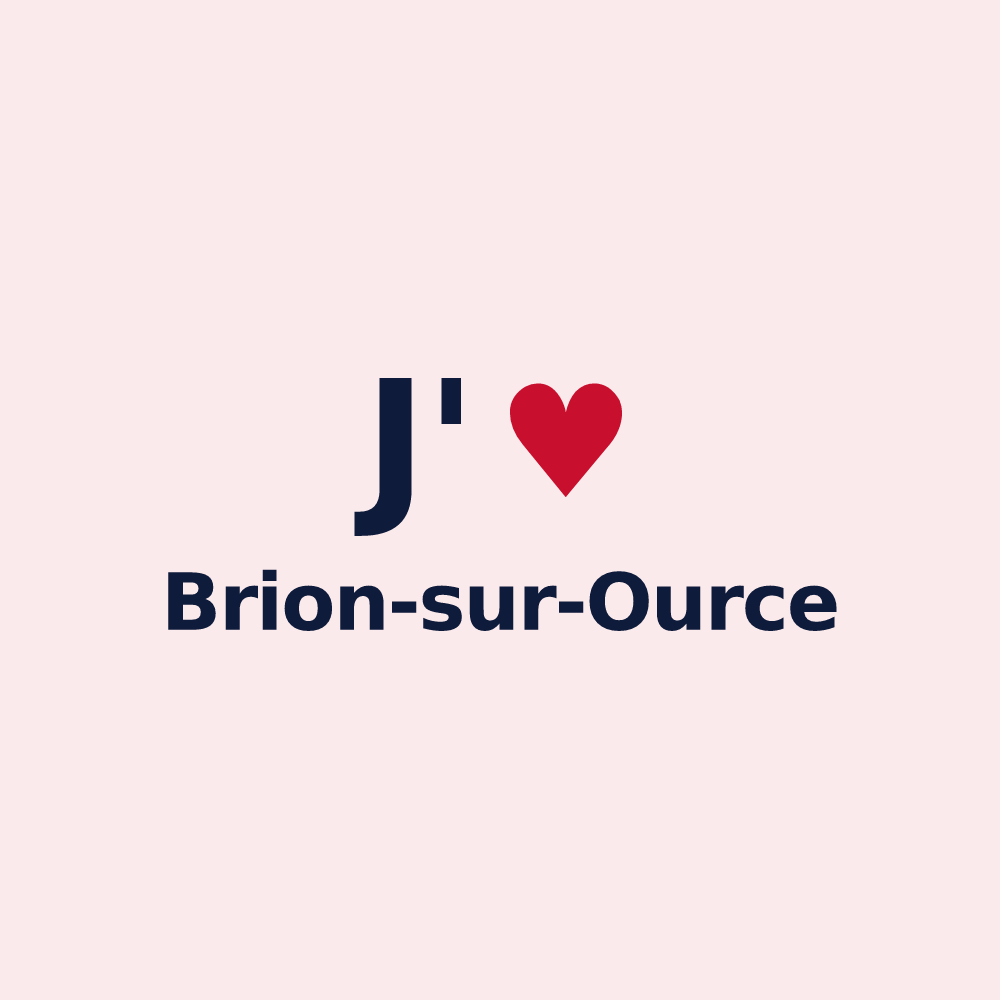 Magnet personnalisé Brion-sur-Ource — design J'aime Brion-sur-Ource