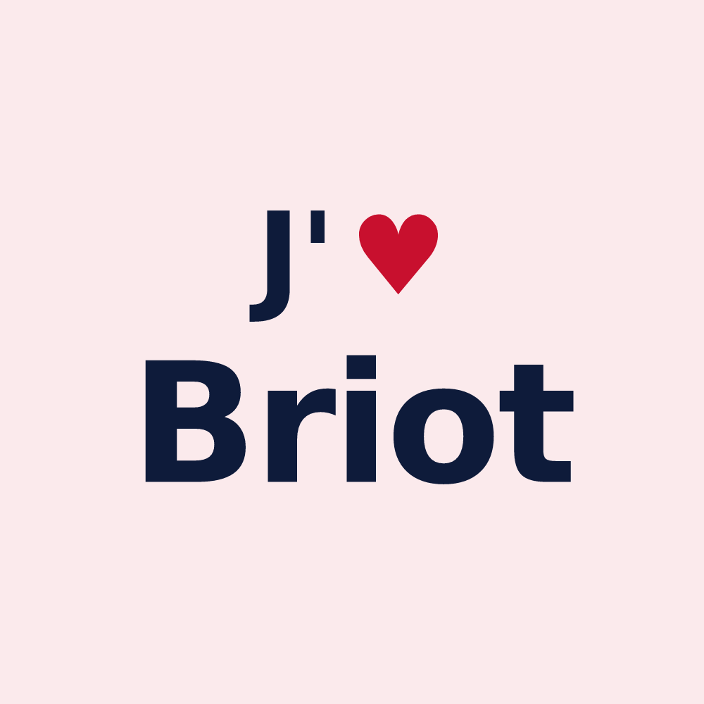 Magnet personnalisé Briot — design J'aime Briot