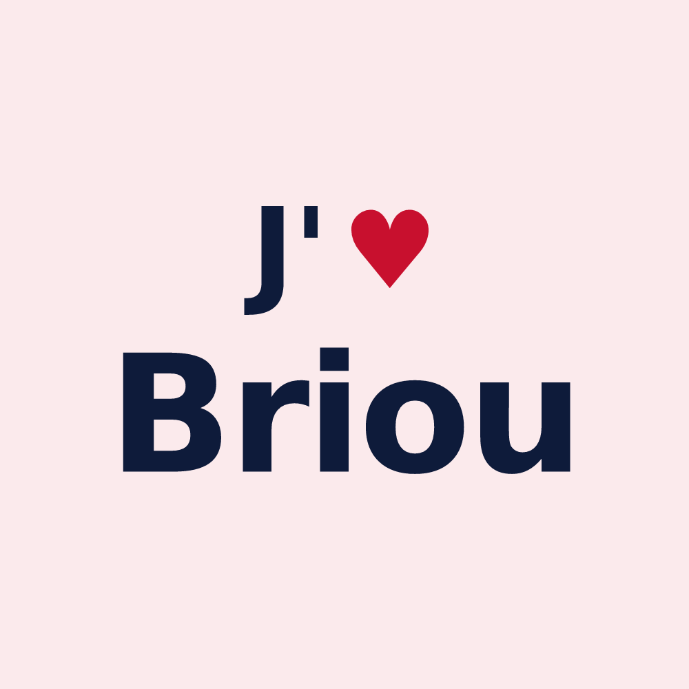 Magnet personnalisé Briou — design J'aime Briou