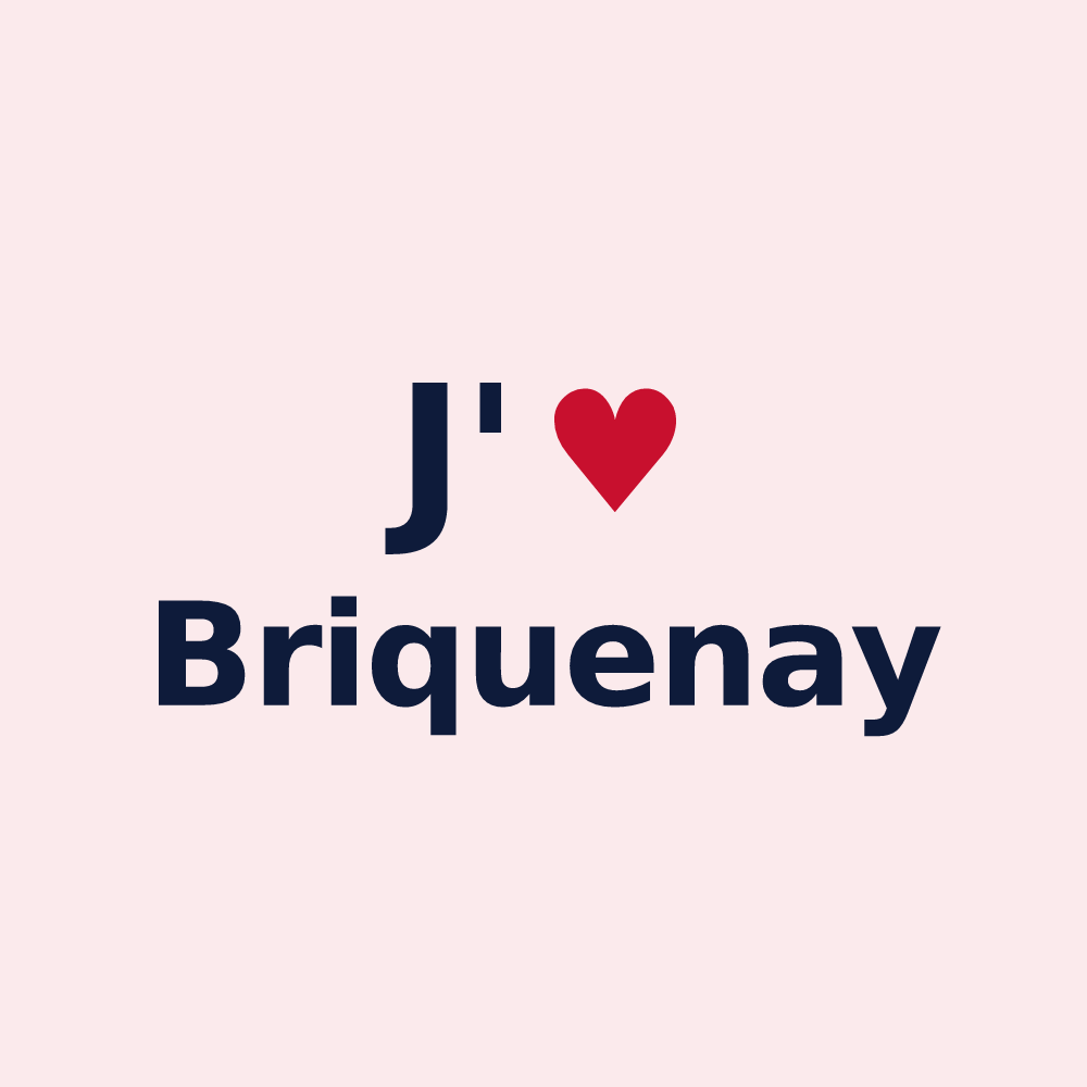 Magnet personnalisé Briquenay — design J'aime Briquenay