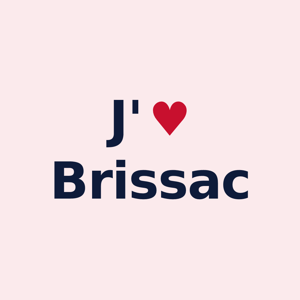 Magnet personnalisé Brissac — design J'aime Brissac