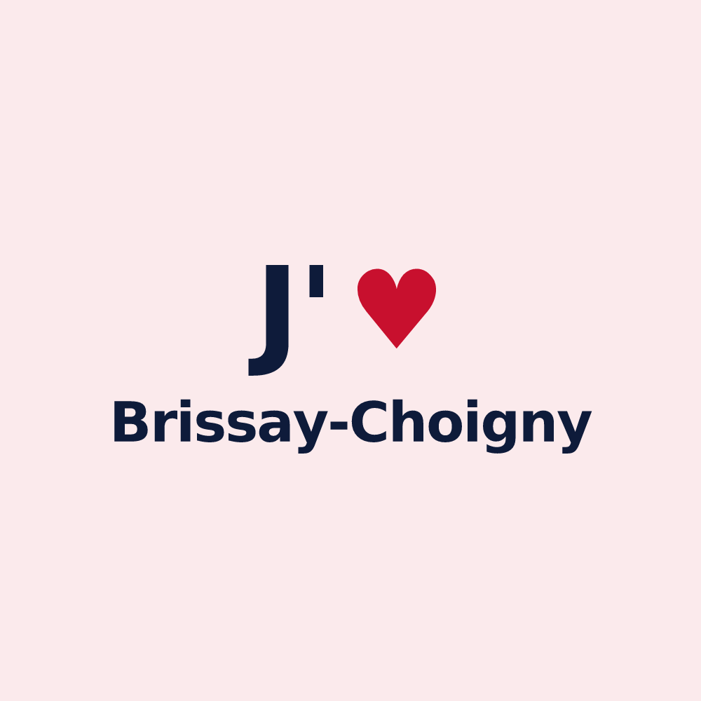 Magnet personnalisé Brissay-Choigny — design J'aime Brissay-Choigny