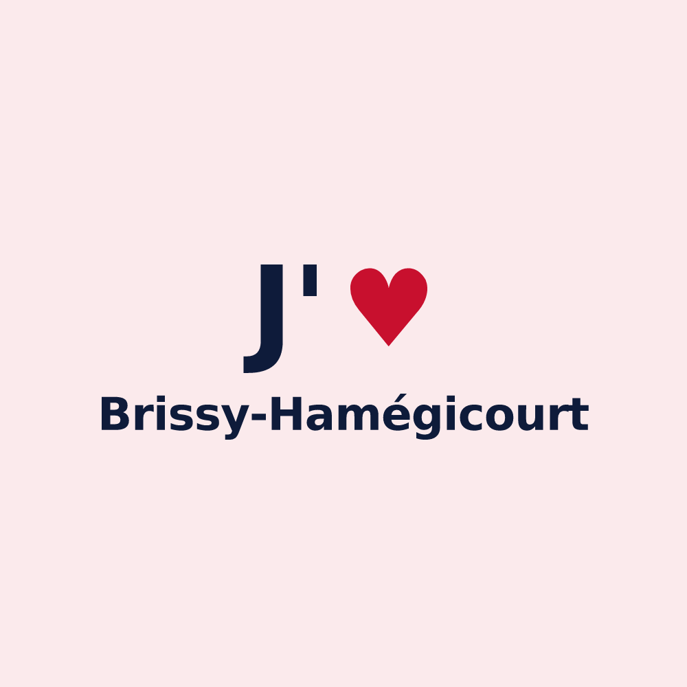 Magnet personnalisé Brissy-Hamégicourt — design J'aime Brissy-Hamégicourt