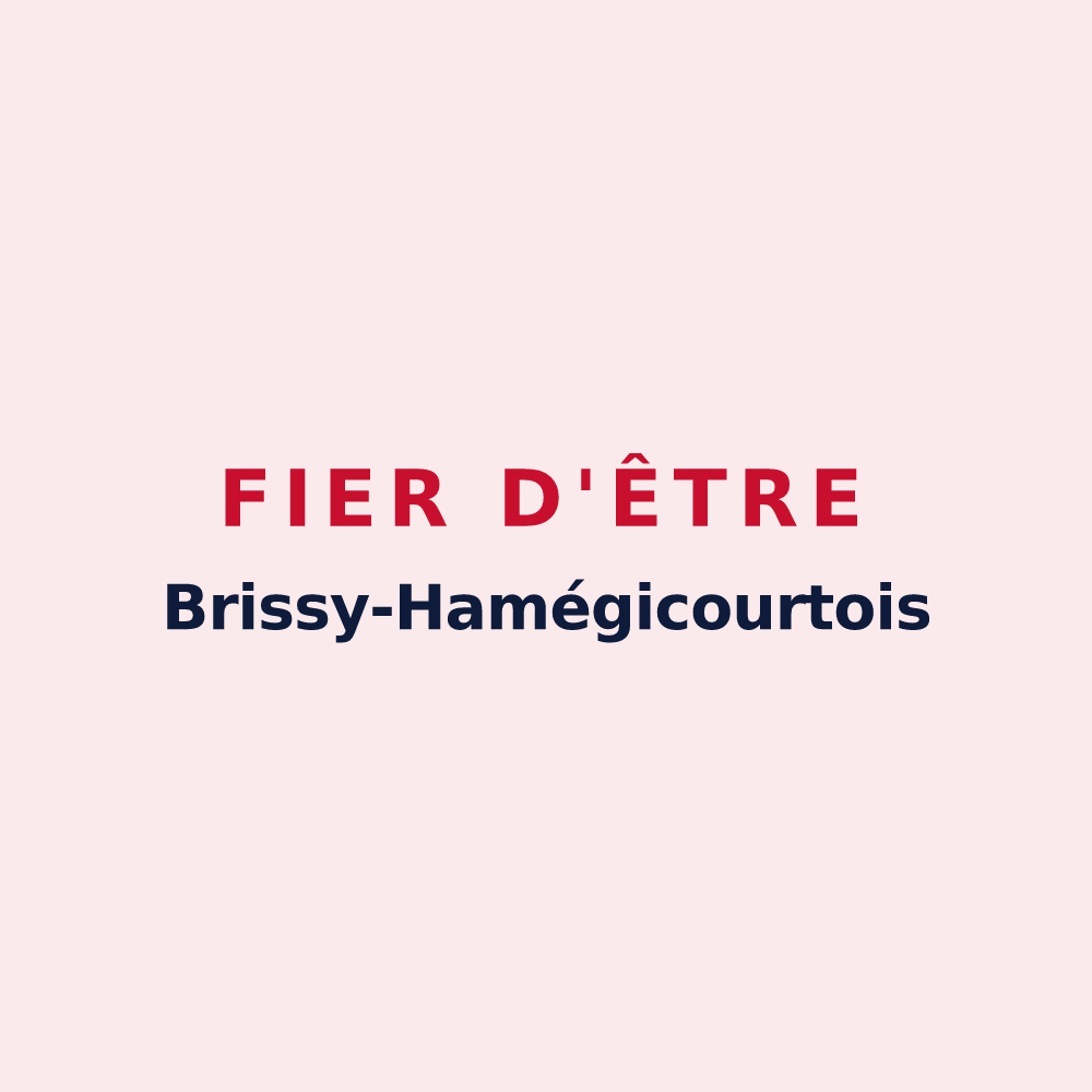 Magnet « Fier d'être Brissy-Hamégicourtois » — design pour Brissy-Hamégicourt
