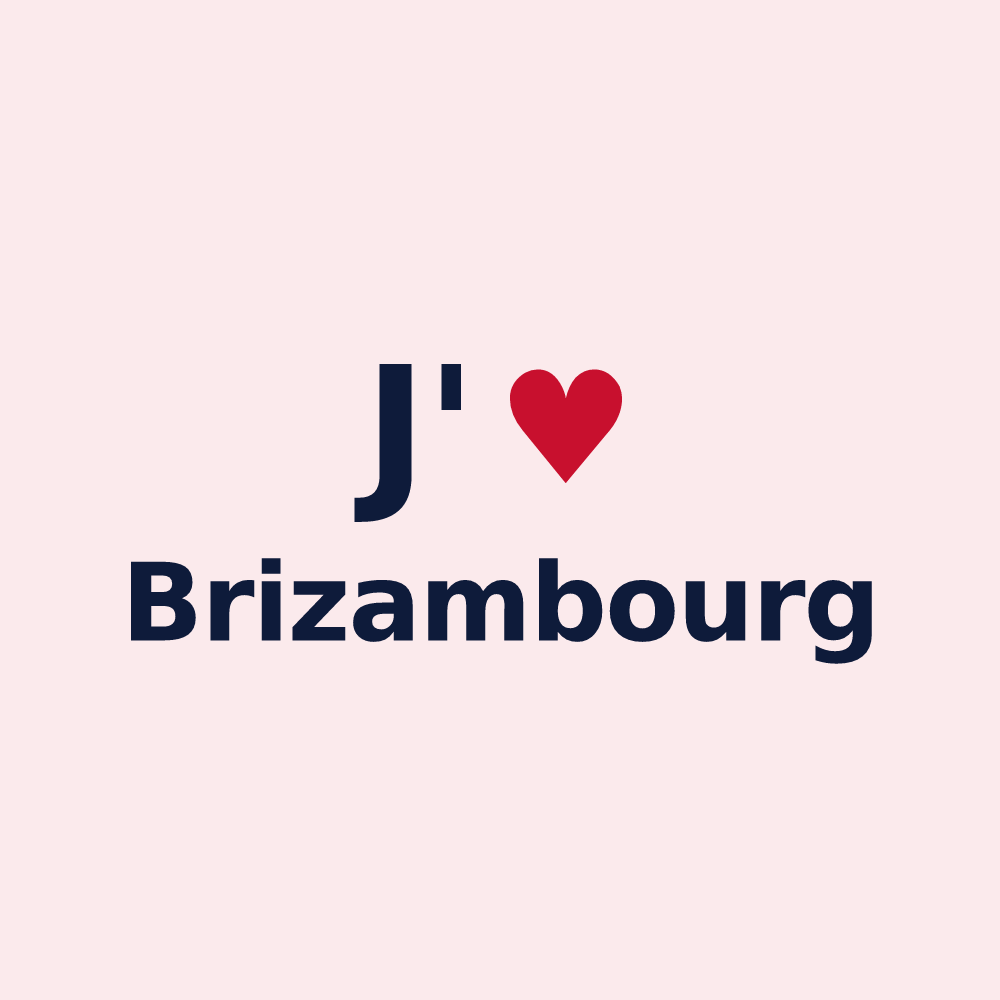 Magnet personnalisé Brizambourg — design J'aime Brizambourg