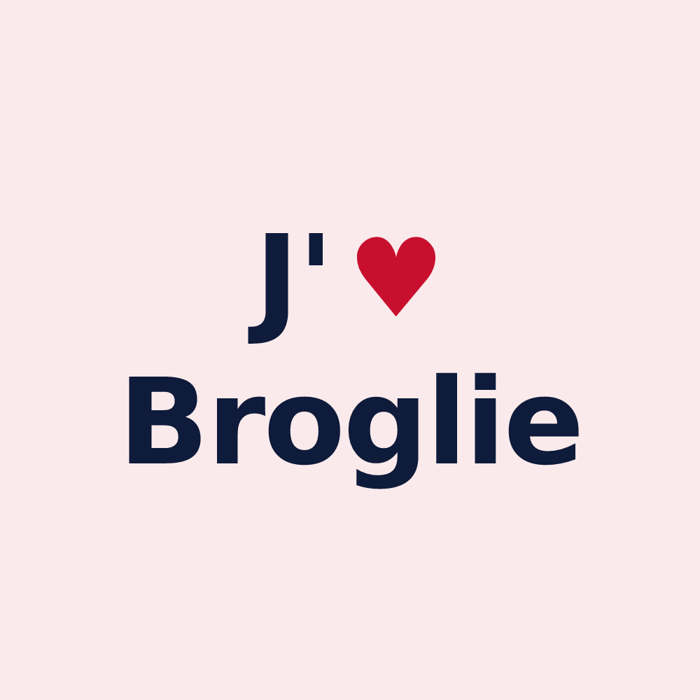 Magnet personnalisé Broglie — design J'aime Broglie