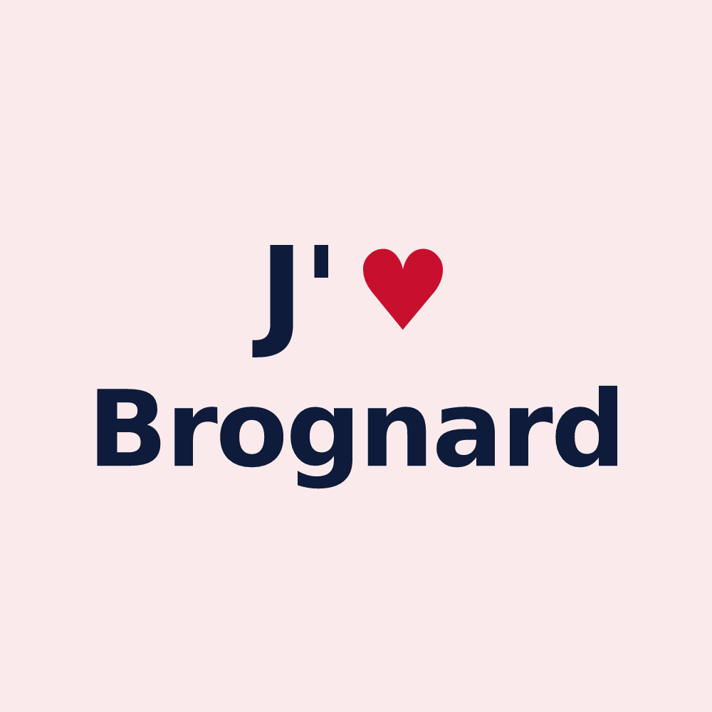 Magnet personnalisé Brognard — design J'aime Brognard