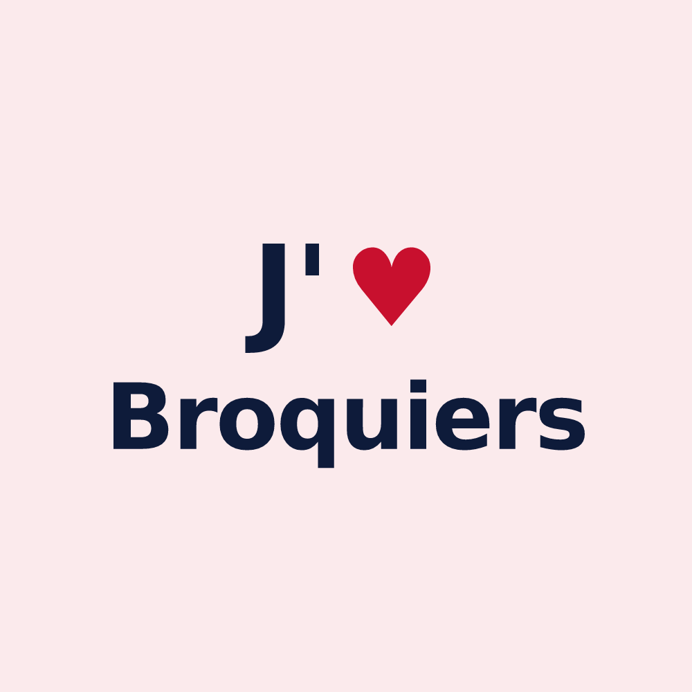 Magnet personnalisé Broquiers — design J'aime Broquiers