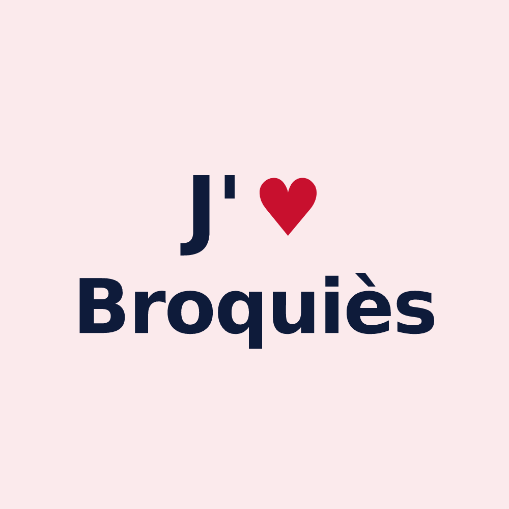 Magnet personnalisé Broquiès — design J'aime Broquiès