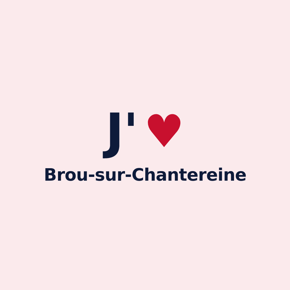 Magnet personnalisé Brou-sur-Chantereine — design J'aime Brou-sur-Chantereine
