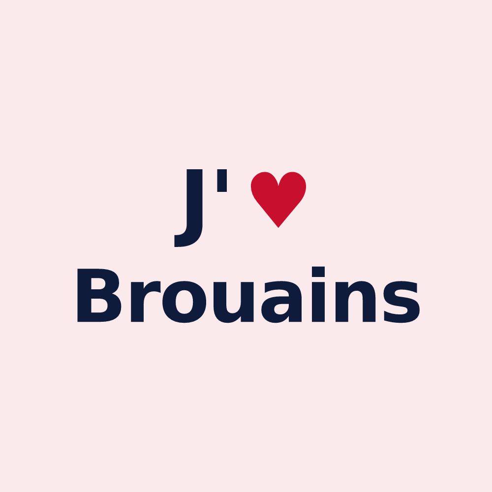 Magnet personnalisé Brouains — design J'aime Brouains