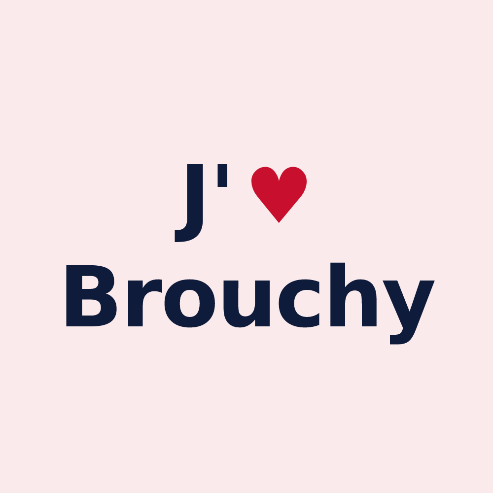 Magnet personnalisé Brouchy — design J'aime Brouchy