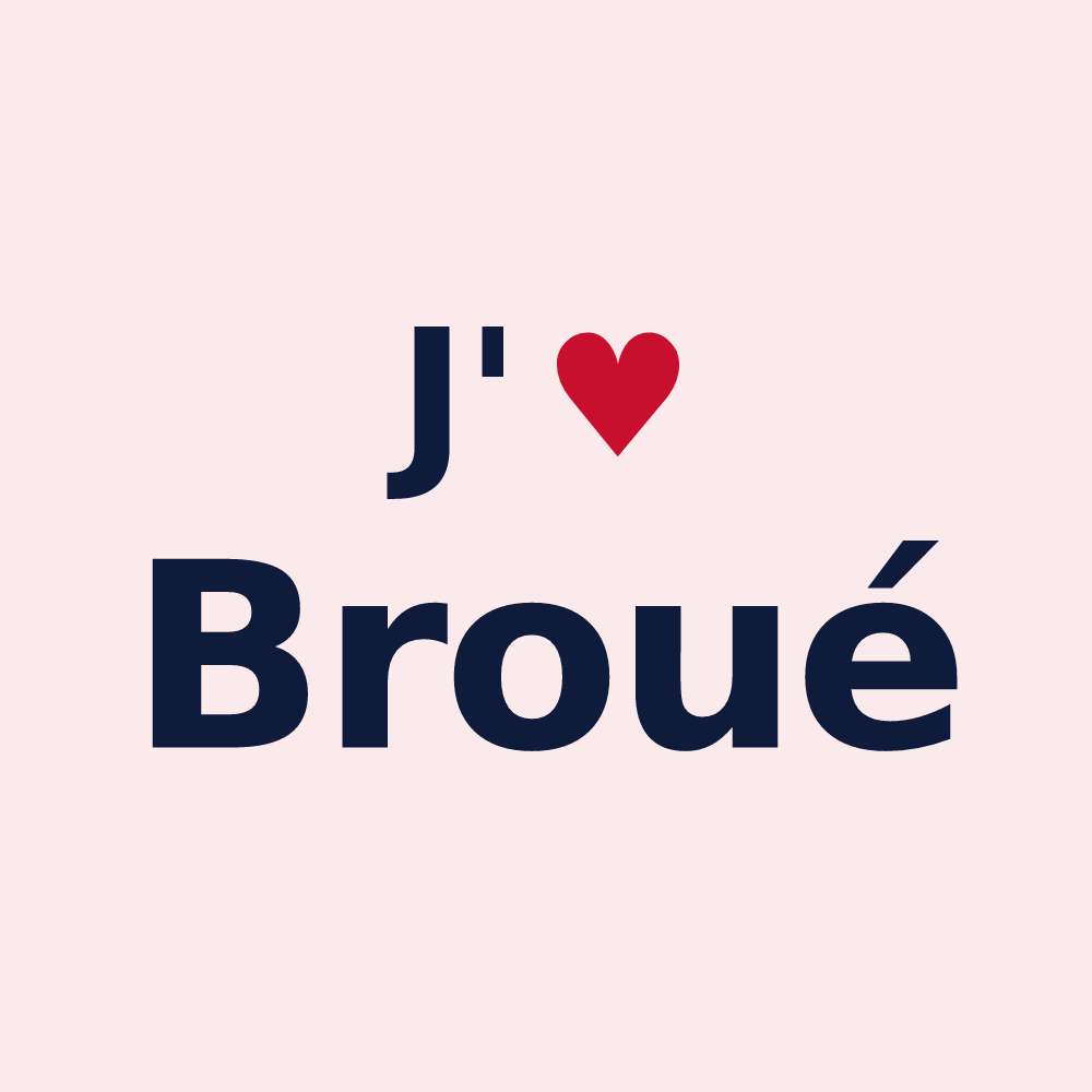 Magnet personnalisé Broué — design J'aime Broué