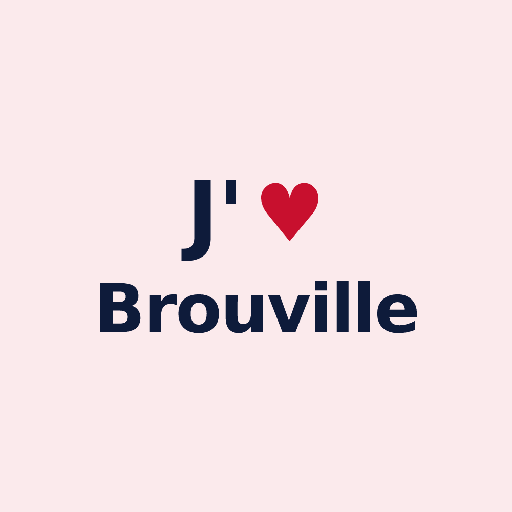 Magnet personnalisé Brouville — design J'aime Brouville