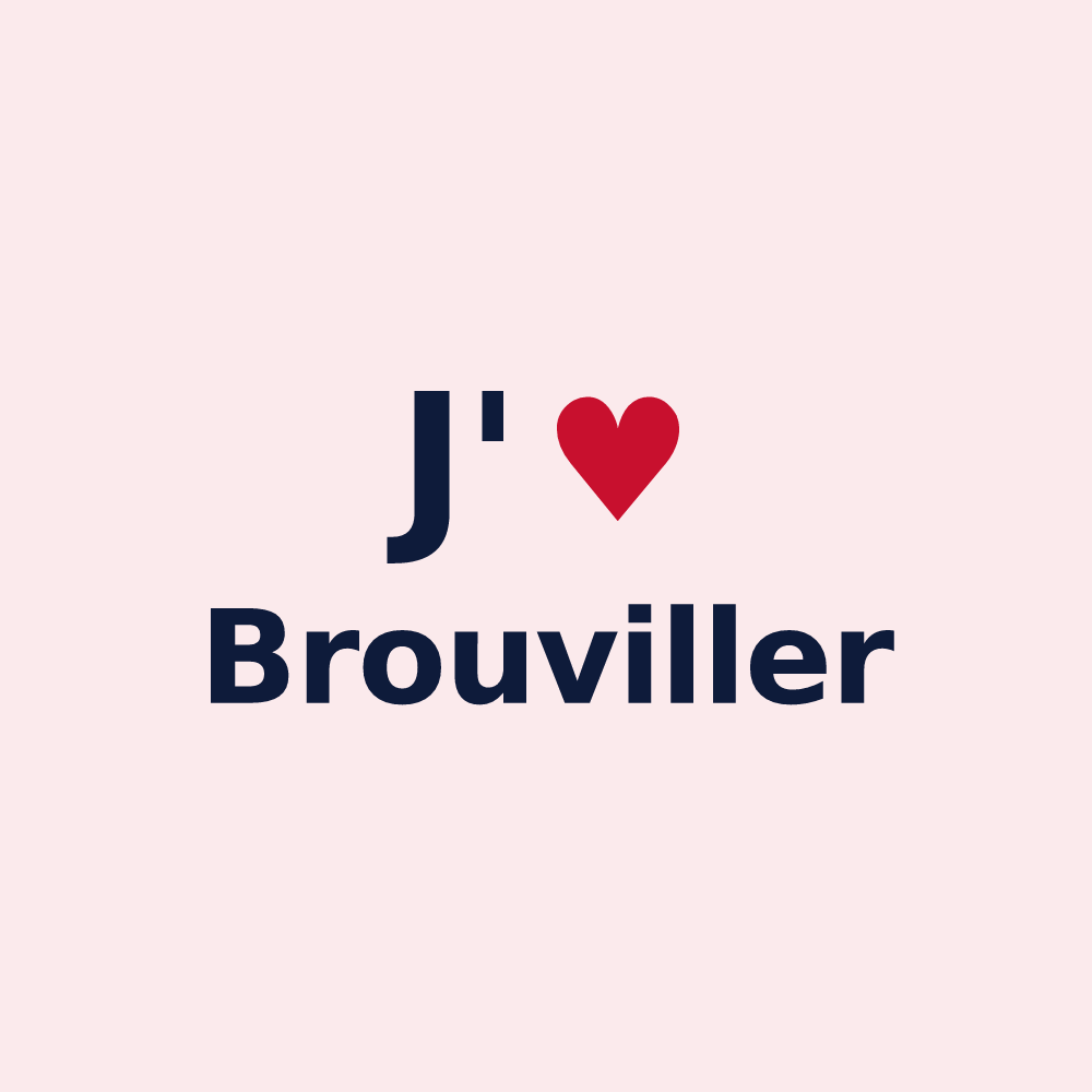 Magnet personnalisé Brouviller — design J'aime Brouviller