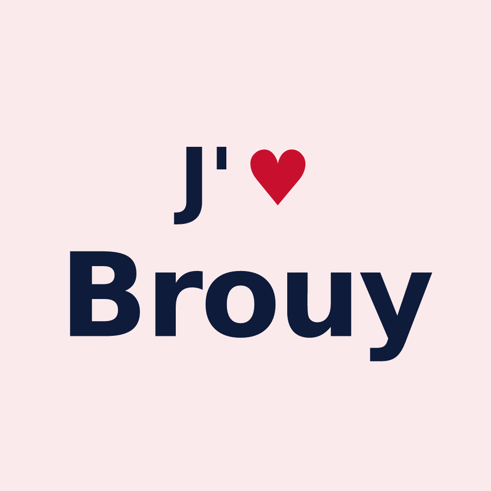 Magnet personnalisé Brouy — design J'aime Brouy