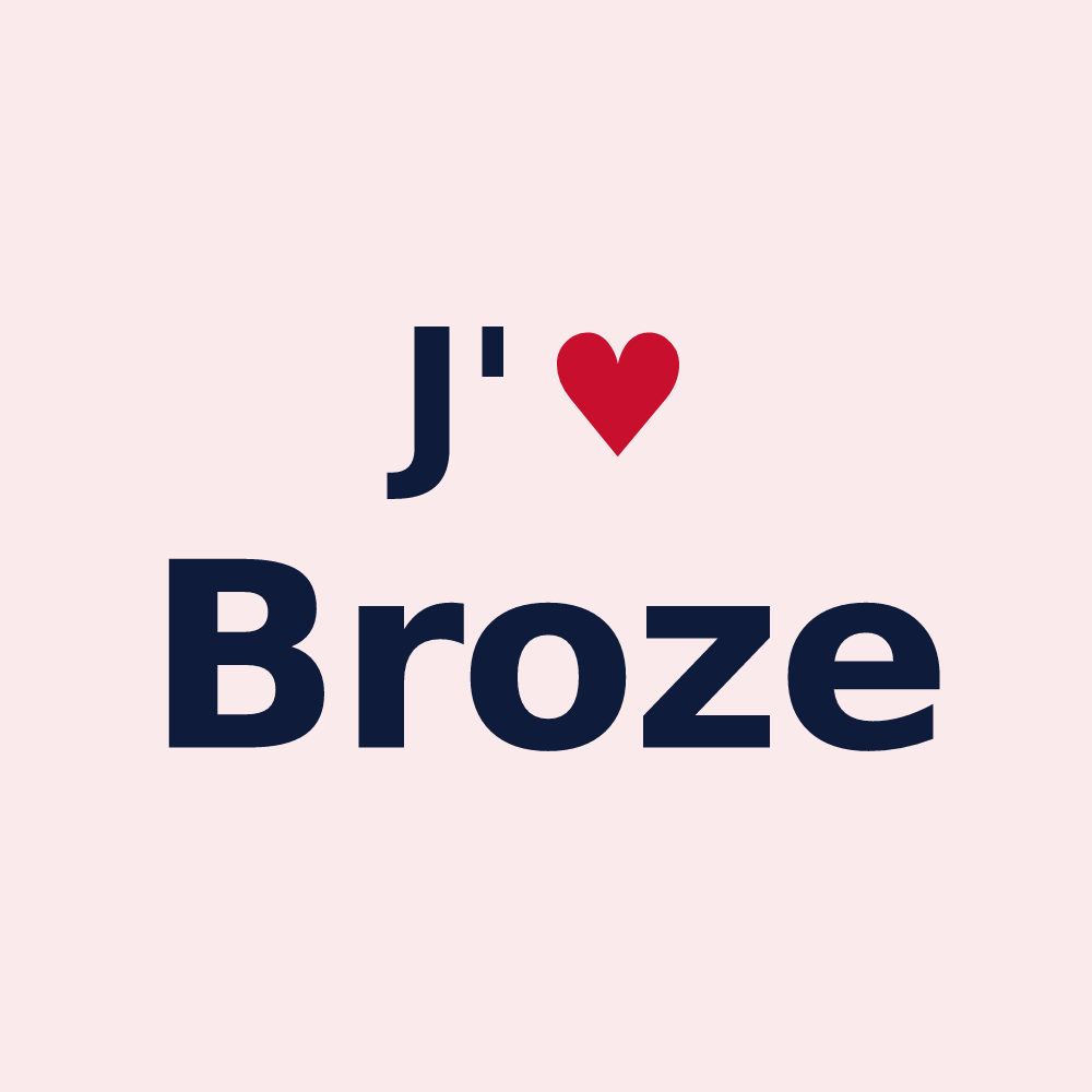 Magnet personnalisé Broze — design J'aime Broze