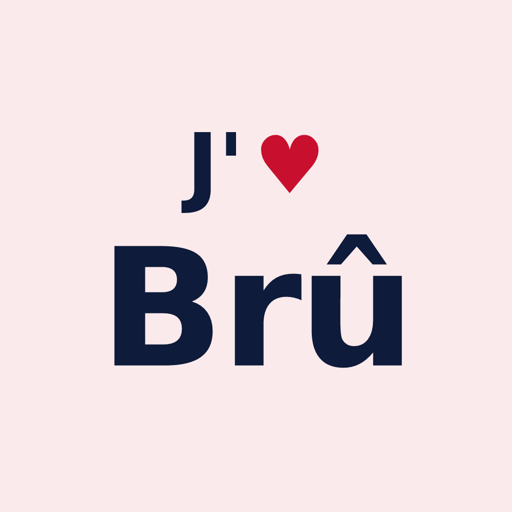 Magnet personnalisé Brû — design J'aime Brû