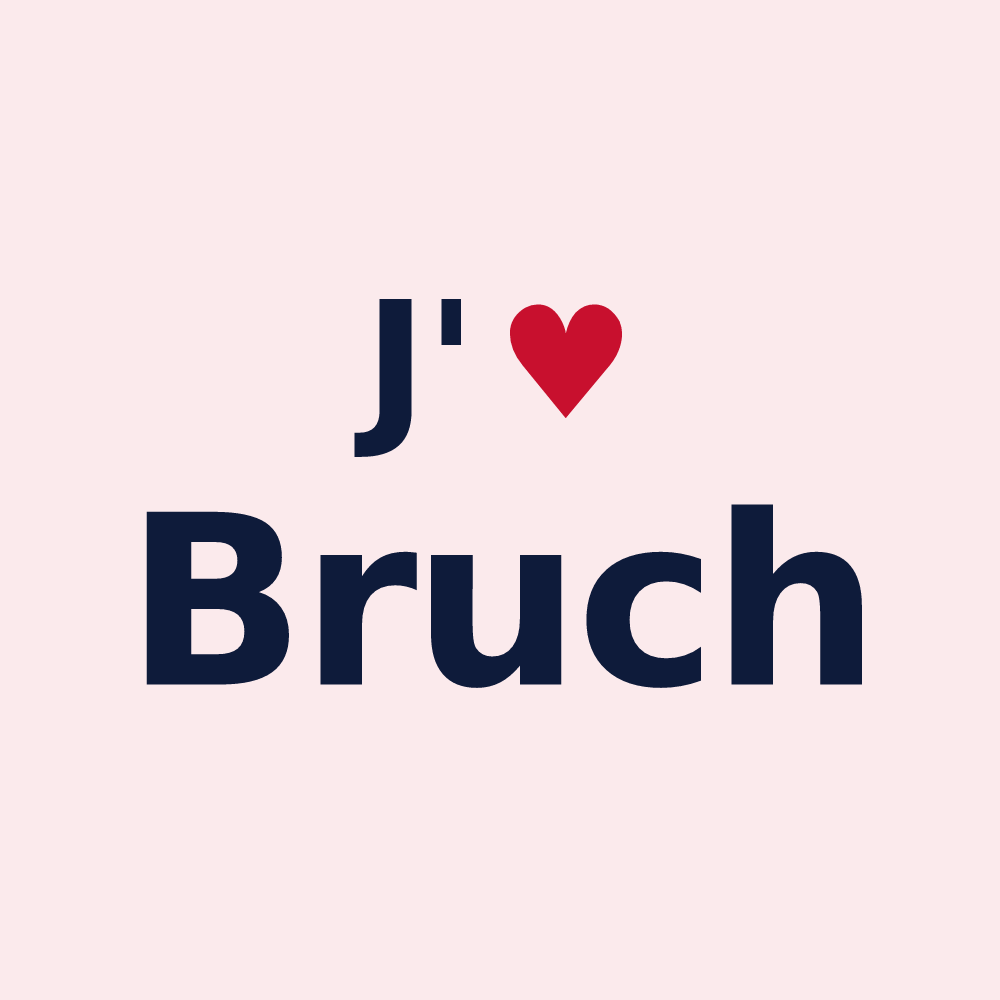 Magnet personnalisé Bruch — design J'aime Bruch