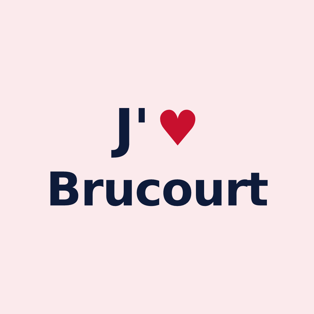 Magnet personnalisé Brucourt — design J'aime Brucourt