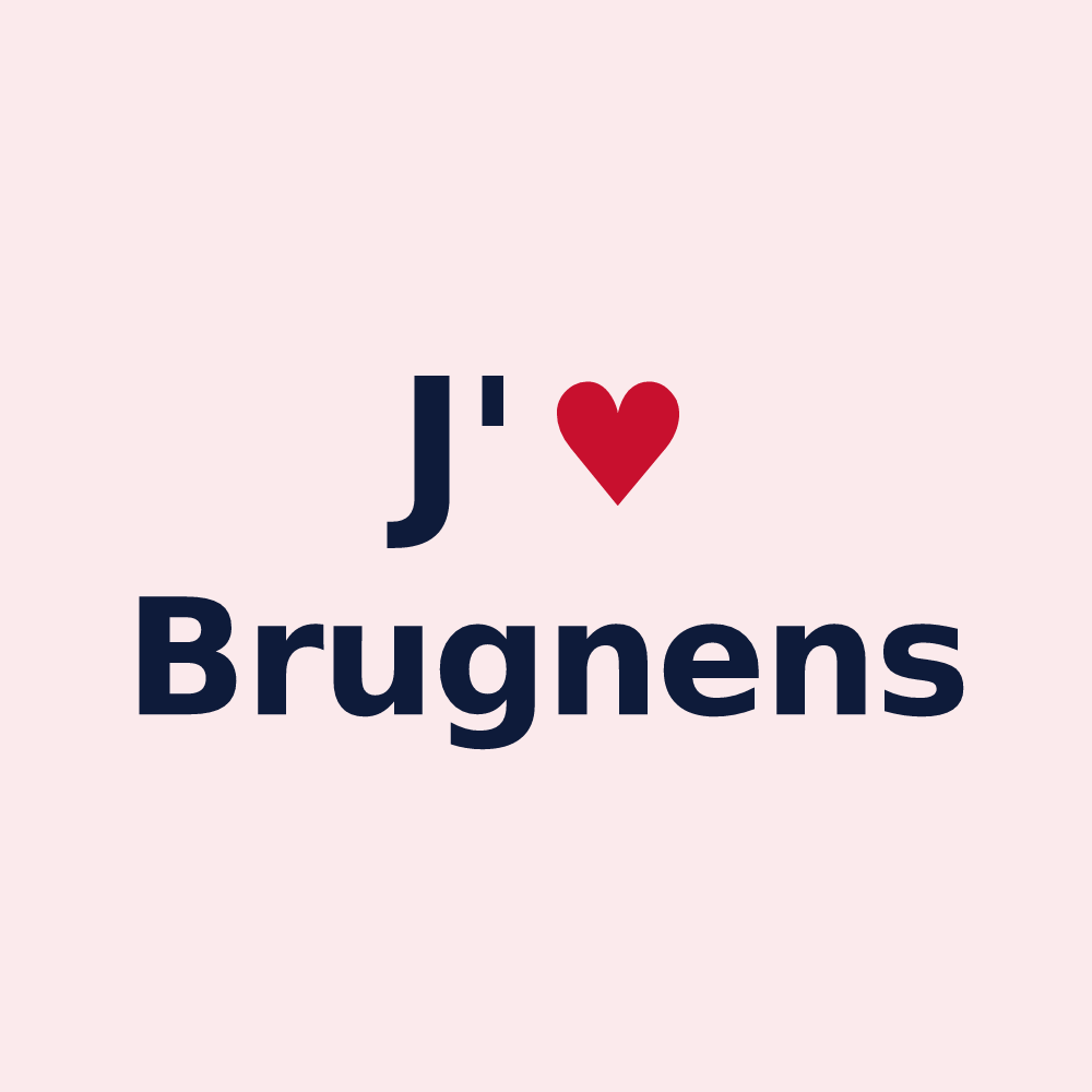 Magnet personnalisé Brugnens — design J'aime Brugnens