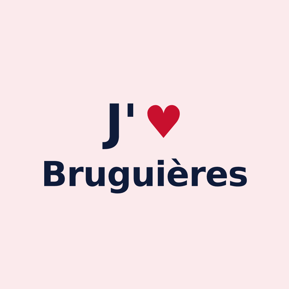 Magnet personnalisé Bruguières — design J'aime Bruguières