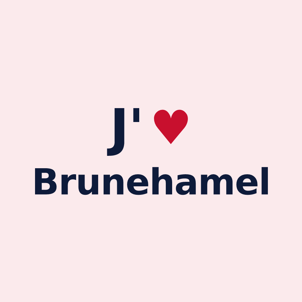 Magnet personnalisé Brunehamel — design J'aime Brunehamel