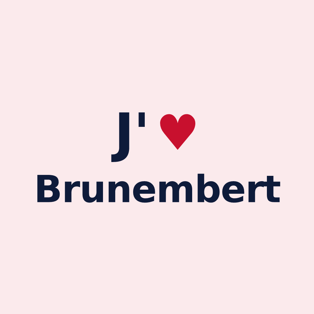 Magnet personnalisé Brunembert — design J'aime Brunembert