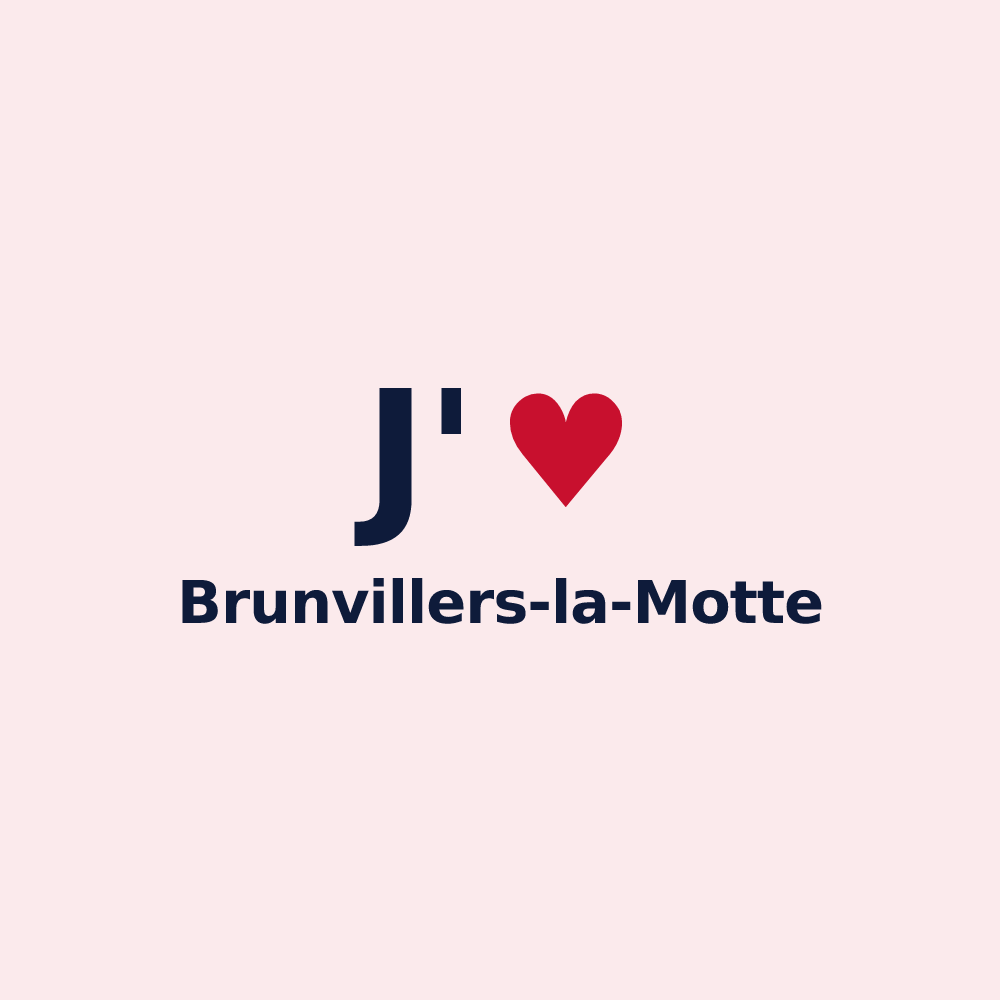 Magnet personnalisé Brunvillers-la-Motte — design J'aime Brunvillers-la-Motte